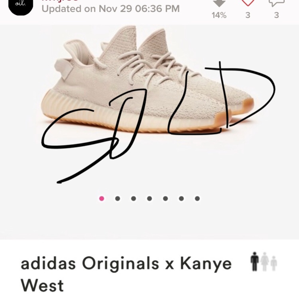 Adidas Yeezy 350 v2 “Sesame” - SIZE 12